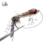 salmon fly fishing flies fishing lure for samon seatrout yellow red gray 20 10 hooks