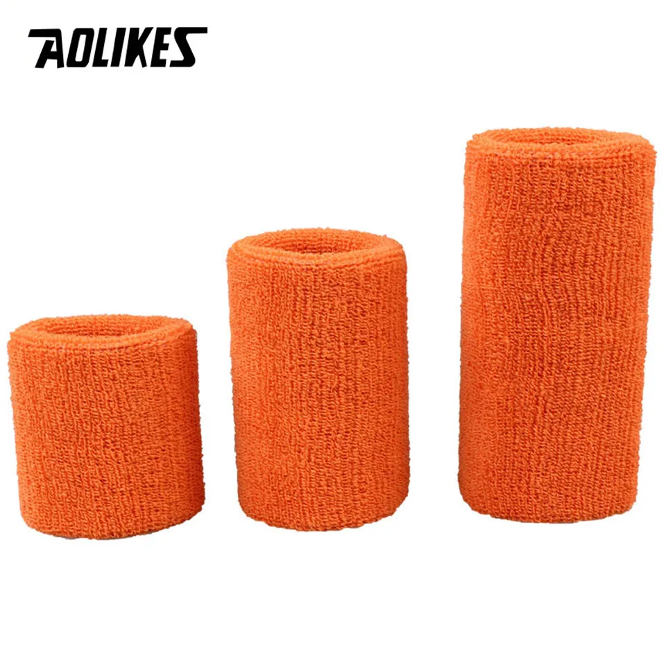 Orange AOLIKES 1 шт. браслет для поддержки запястья, Теннисный браслет, спортивный Напульсник для спортзала, баскетбола, волейбола, руки, пота, Polsband - Цвет: Orange