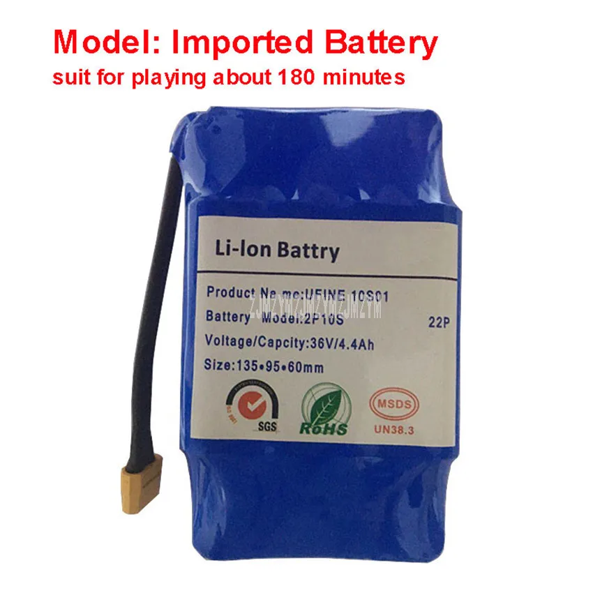 Imported Battery Е-байка 36В 4.4AH 18650 Литий Батарея использовать для Электрические гироскутеры Батарея пакет костюм для 6,5/7/8/10 дюймов баланс скутеры - Цвет: Imported Battery