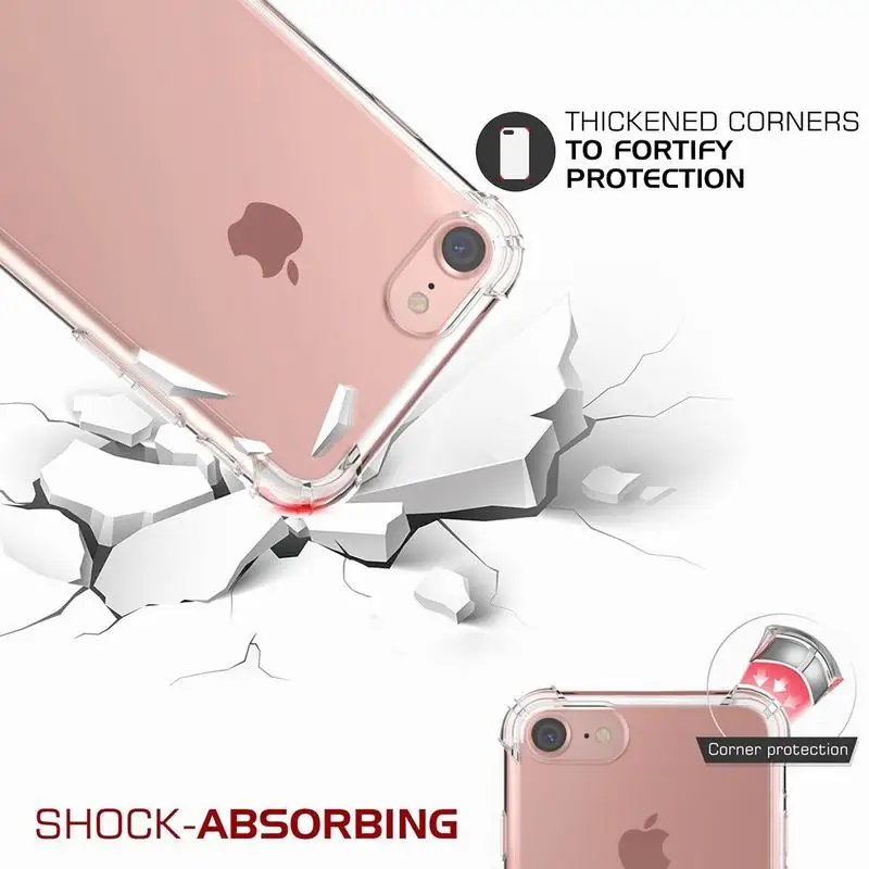 Portefeuille Car Phone Holder with Premium Crystal Clear Protective Cover Case For iPhone 6s 6 7 plus 7plus 5S 5 SE Accessories |