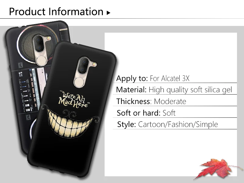 EiiMoo матовый Мягкий ТПУ силиконовый чехол для Alcatel 3X чехол 5058i 5058y милый мультяшный чехол для телефона для Alcatel 3X чехол 5,7"
