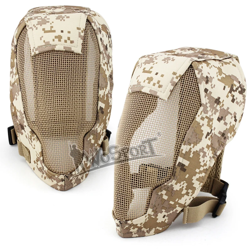 WoSoprT тактическая пейнтбольная маска на все лицо дышащая металлическая Стальная