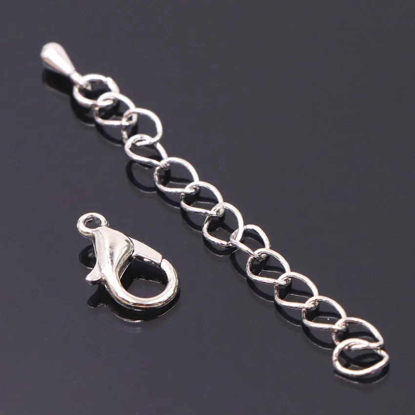 

50pcs Wholesale Metal Lobster Clasp Hook Silver-color Lobster Hooks Clasps For Jewelry Making Finding DIY Necklace Bracelet A540