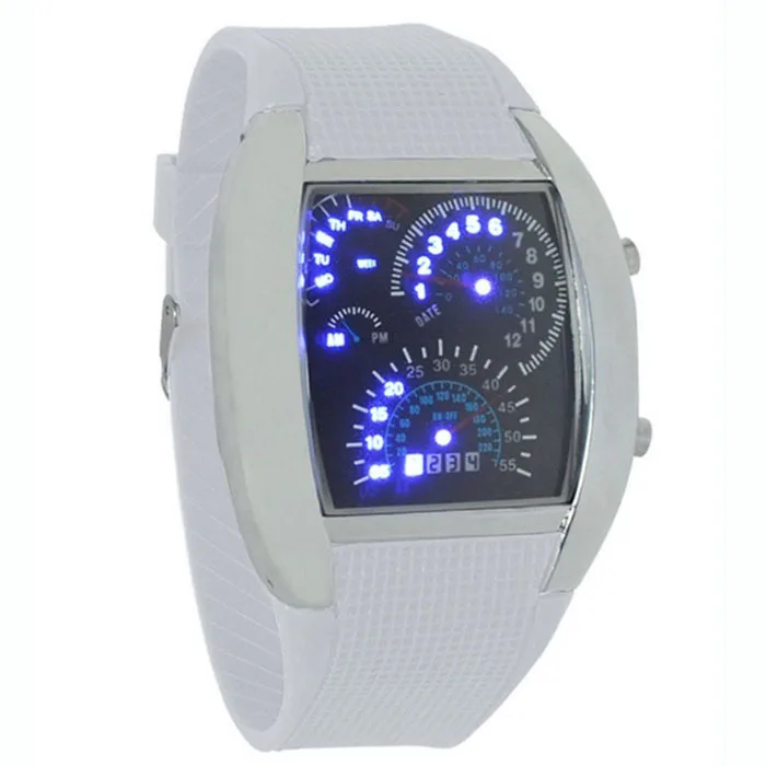 Reloj цифровые наручные часы для мальчиков авиационный турбо циферблат вспышка светодиодный часы мужские роскошные часы Relogio Masculino спортивные мужские часы