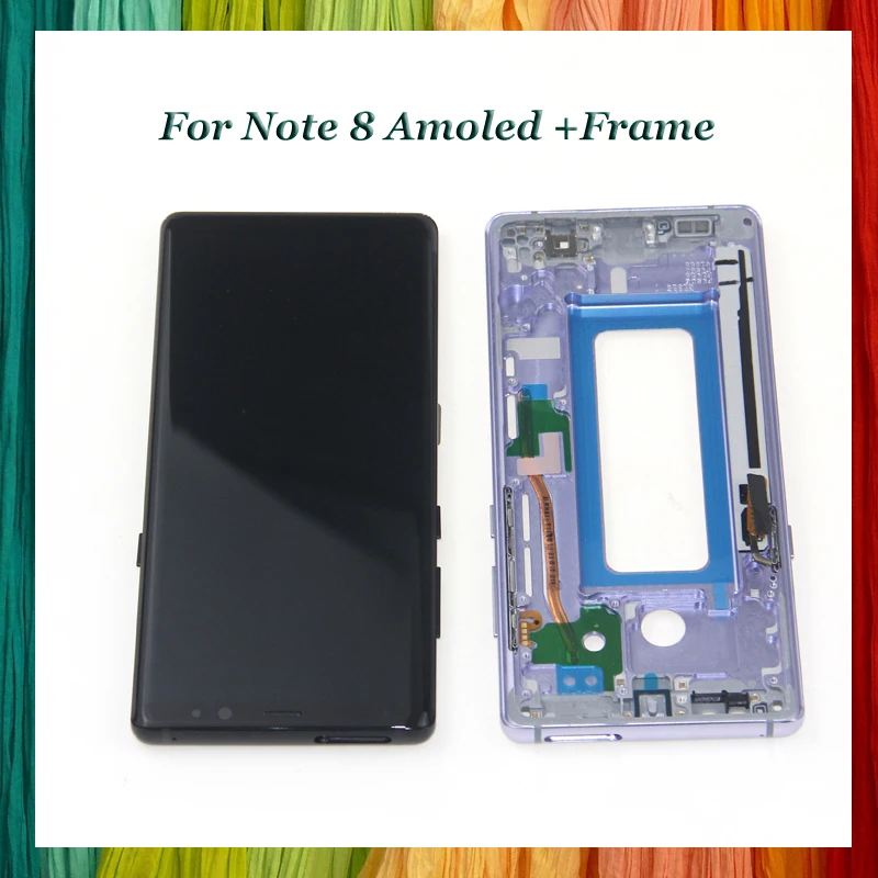 ЖК дисплей с рамкой для SAMSUNG Galaxy NOTE8 LCD N9500 N9500F сенсорный экран дигитайзер