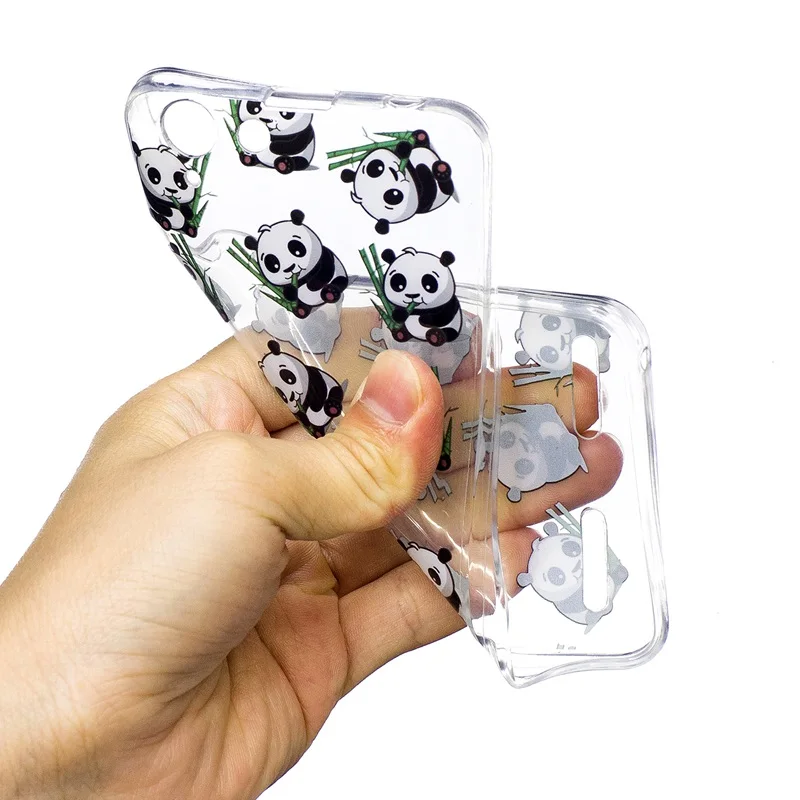 A6020 Мода Cute panda девушка Pattern ТПУ Силиконовые Мягкий Мобильный Телефон Обратно cover