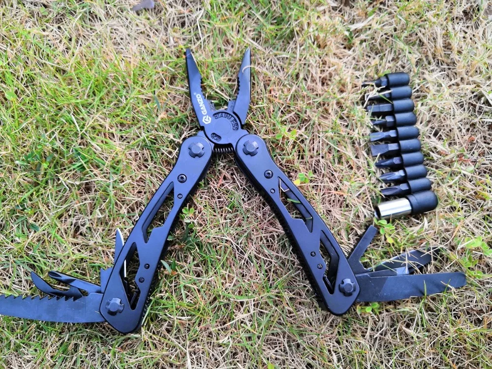 Ganzo G104 отвертка Биты мульти Складные плоскогубцы из нержавеющей стали многофункциональные складные плоскогубцы Карманный Кемпинг ручной инструмент