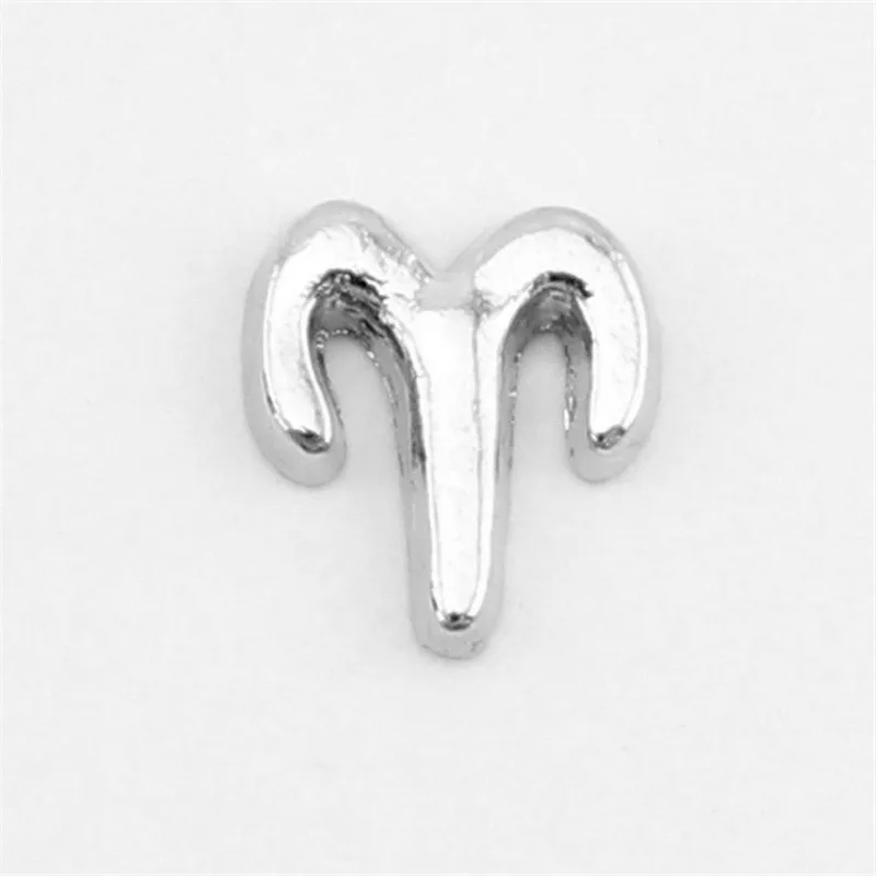 Поплавковые Подвески с символикой Овен 10 шт./лот подвески серебряного цвета для