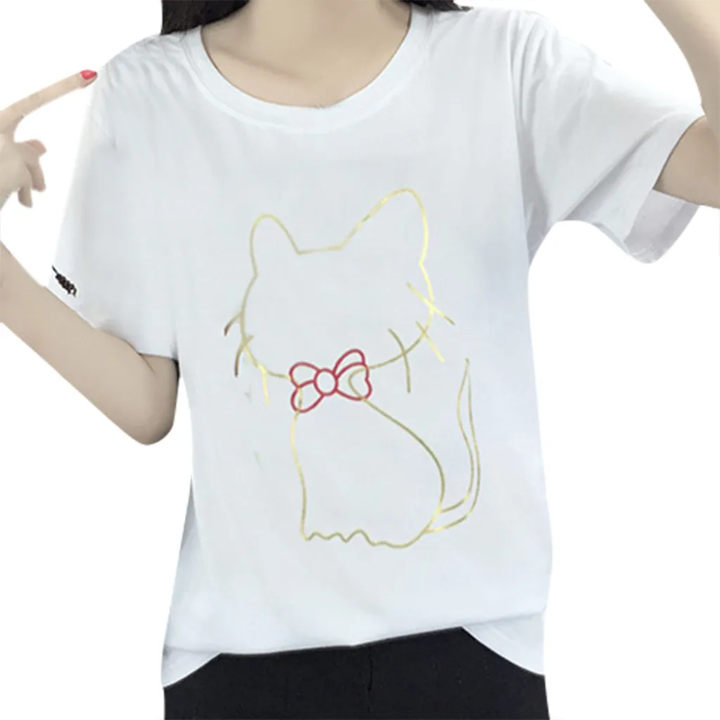 Женские Классические Короткие рукава Круглый средства ухода за кожей Шеи с