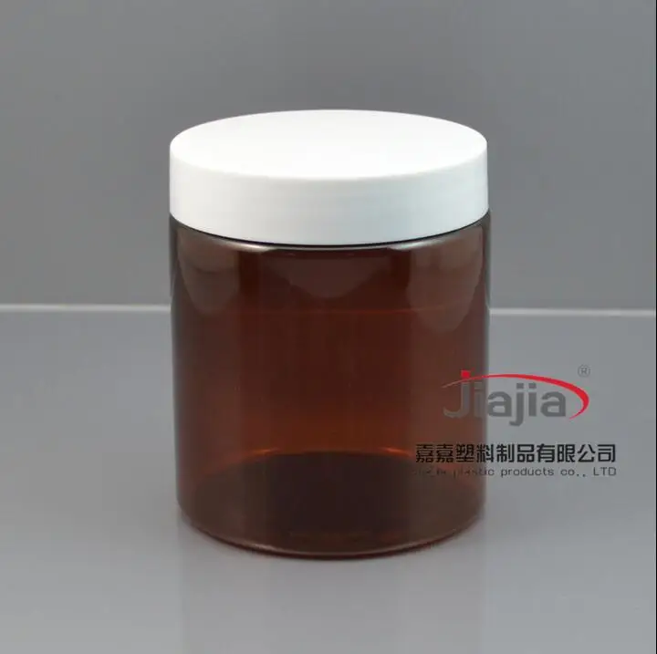 Бесплатная доставка: коричневая Косметическая баночка для крема из ПЭТ 250 г