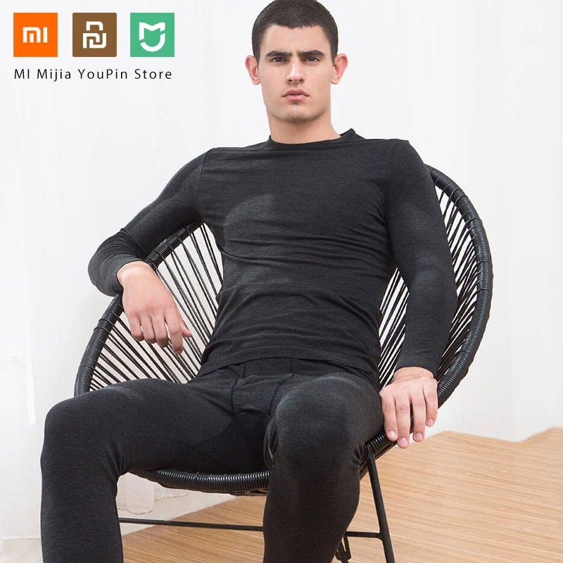 Xiaomi Mijia COTTONSMITH velvet seamless warm suit winter base thermal underwear bodycon autumn clothes sleepwear | Электроника