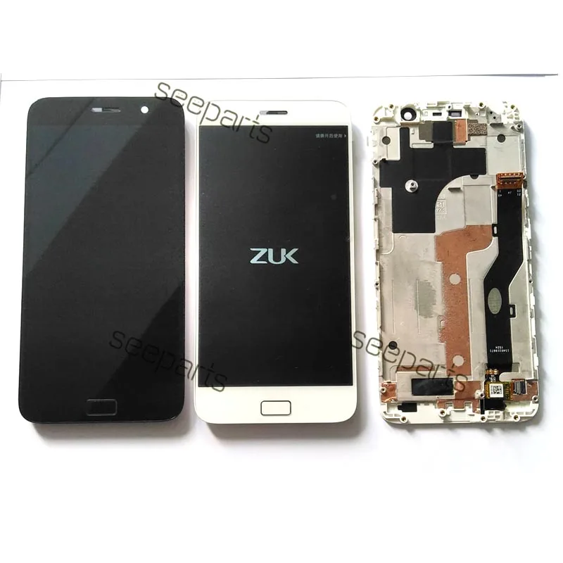 5," lenovo ZUK Z1 ЖК-дисплей кодирующий преобразователь сенсорного экрана в сборе с рамкой Z1221 запасные части lenovo ZUK Z1 дисплей
