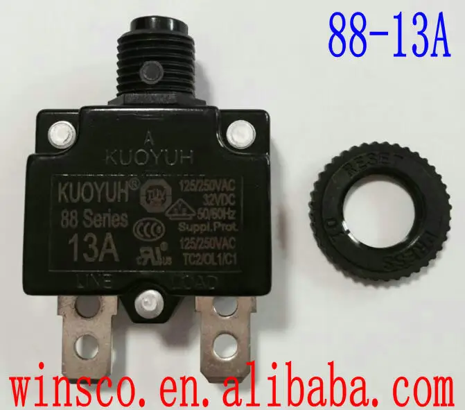 13A 100% KUOYUH АВТОМАТИЧЕСКИЙ ВЫКЛЮЧАТЕЛЬ 88 серии 13A|circuit breaker|kuoyuh 88kuoyuh series |