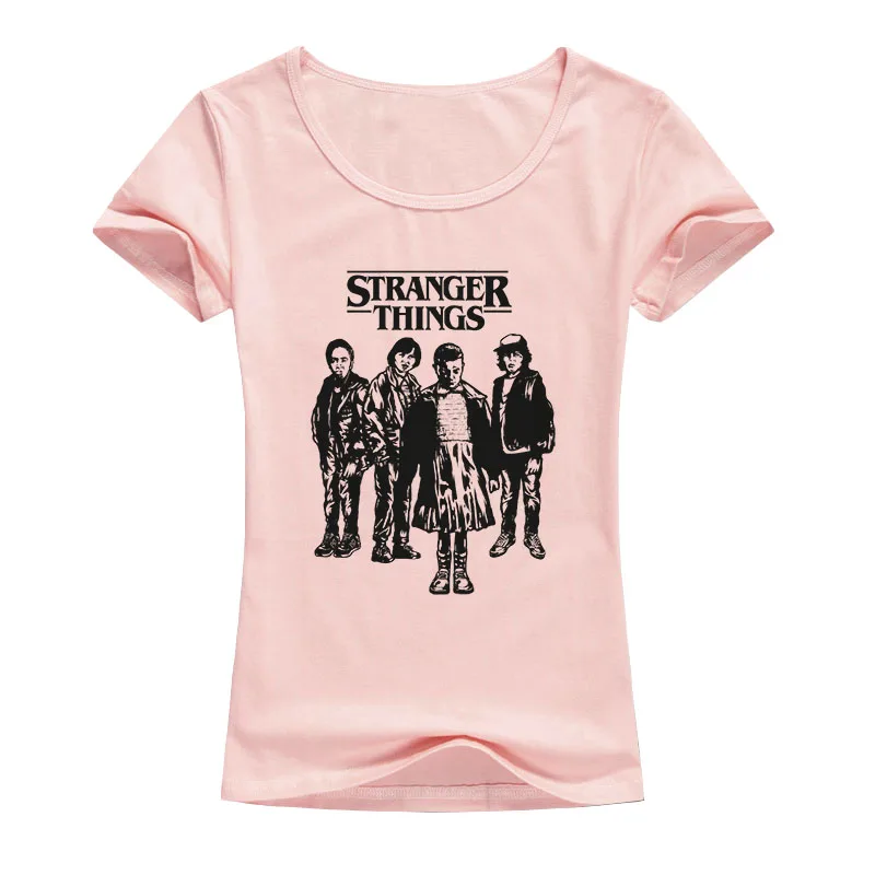 Женская футболка с коротким рукавом и принтом очень странные дела|hipster tee|printed t shirt