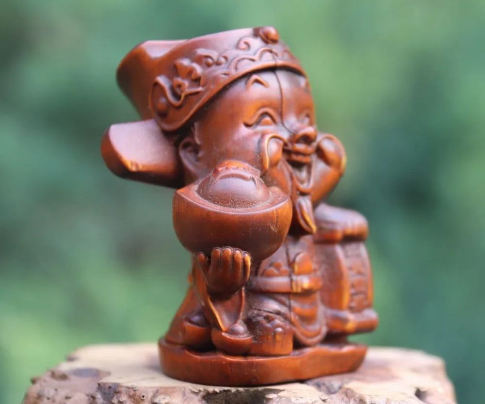 7 5 см китайский Самшит ручной работы резная скульптура Будды с Божьим