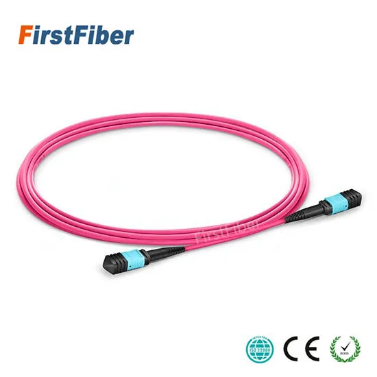 1m  MPO Fiber Patch Cable  OM4  UPC jumper Female to Female 12 Cores  Patch Cord multimode Trunk Cable,Type A Type B Type C