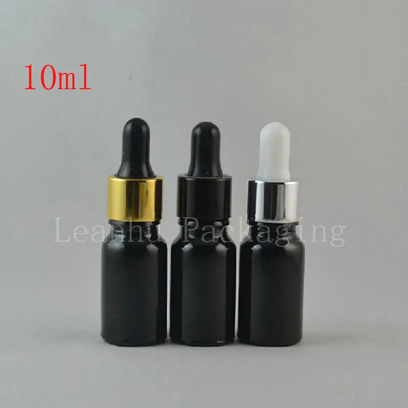 Черная Стеклянная бутылка с крышкой пипеткой для хранения чувствительных