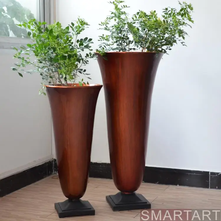 If the SMARTART glass steel mall model room villa Club Project Цветочная ваза для украшения пола|decorative
