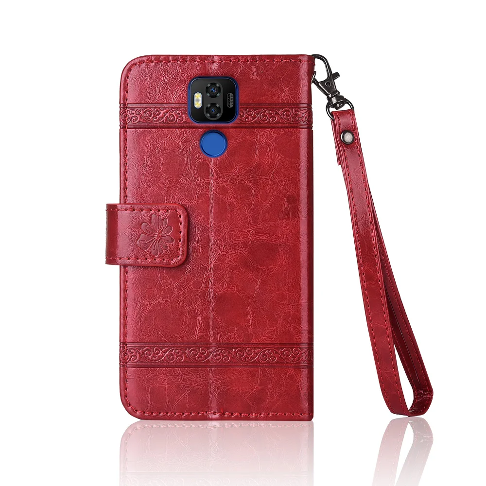 Кожаный чехол книжка для Ulefone Power 6 Fundas с цветочным принтом 100% специальный кошелек