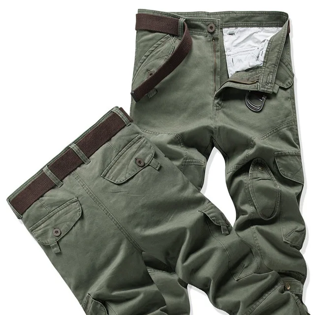 Мужские теплые брюки для зимы, плюс размер 40, Осенние плотные брюки-карго, мужская повседневная верхняя одежда, брюки с карманами, модные мешковатые спортивные штаны - Цвет: 4