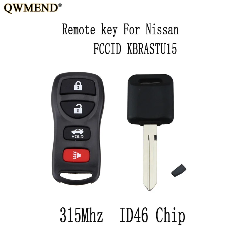 QWMEND 4BT 315 МГц Автомобильный Дистанционный Ключ DIY для Nissan Altima Maxima 2004 2006 Armada 2005 2015