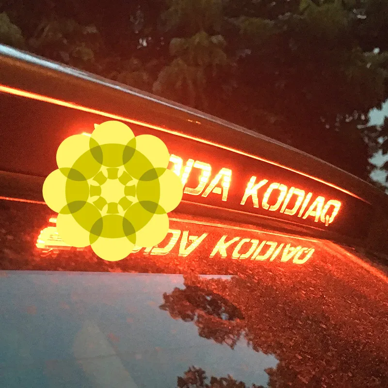Для Skoda Kodiaq 2017 2019 высококачественный тормозной фонарь наклейка из нержавеющей