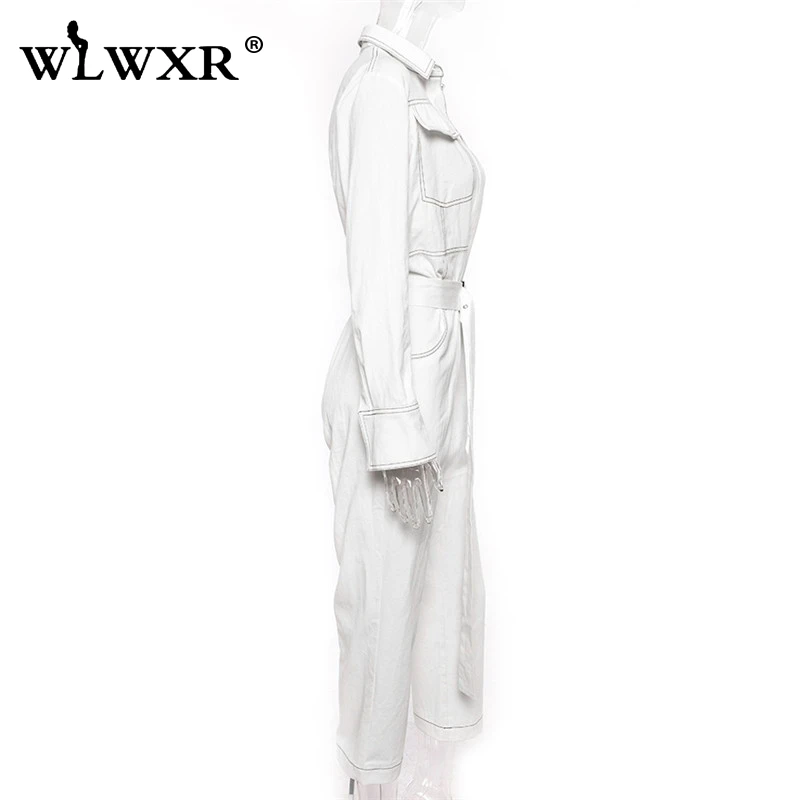 WLWXR уличный сексуальный джинсовый комбинезон для женщин с длинным рукавом и