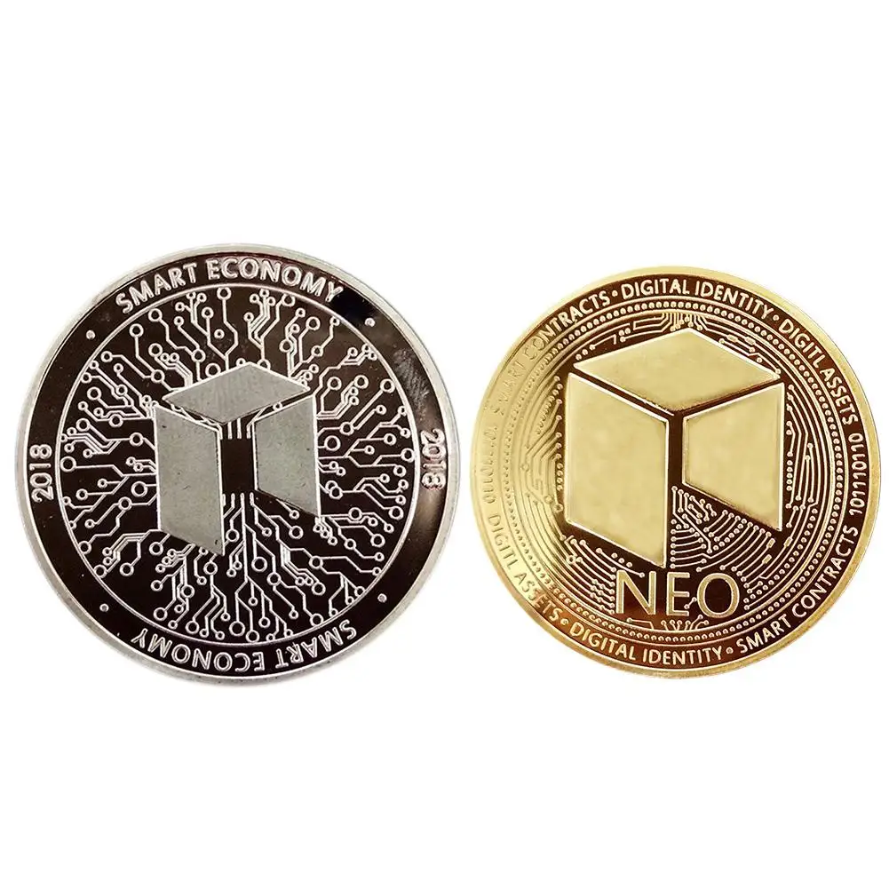 NEO Виртуальная памятная монета с покрытием из золота и серебра Volor виртуальная