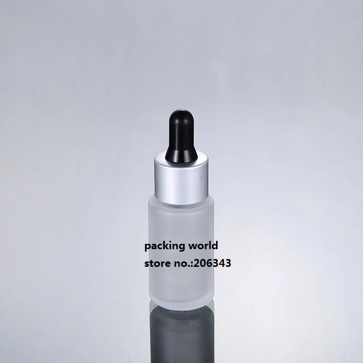 20 мл матовая стеклянная бутылка с алюминиевым ошейником капельница для