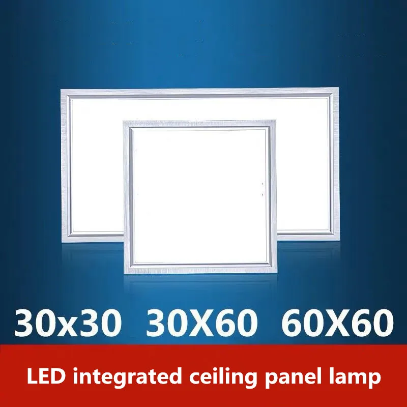 Panel de luz LED plano ultradelgado cuadrado, lámpara de techo de oficina Industrial, 300x300, 300x600, 600x600