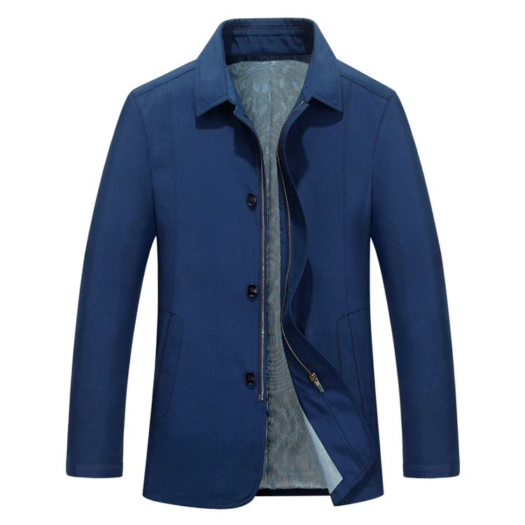 

Новинка 1802, модная мужская куртка на весну и осень, пальто на молнии для отца, одежда для мужчин среднего возраста