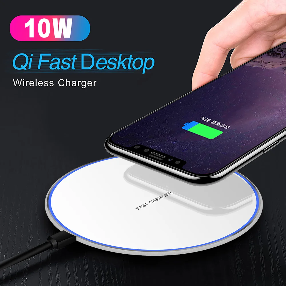 FDGAO быстрое 10 Вт QI Беспроводное зарядное устройство для iPhone 11 Pro X 8 XS Max XR для samsung S10 S9 S8 Xiaomi Mi 9 USB быстрая зарядная док-станция