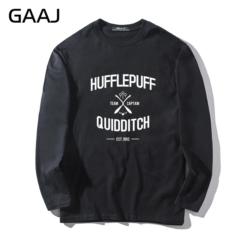 Мужская футболка Hufflepuff Quidditch Team повседневная облегающая и женская брендовая