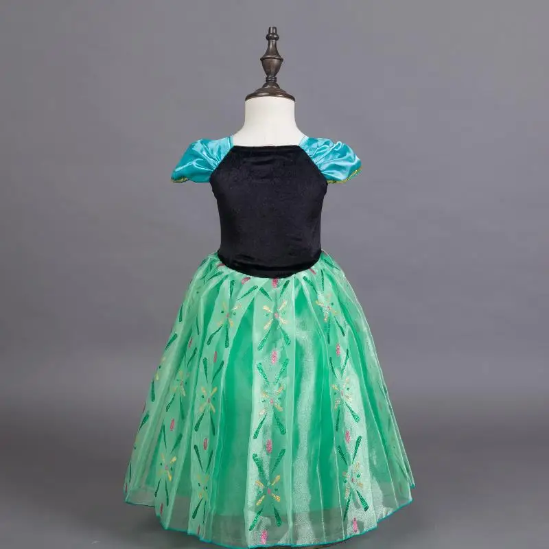 Коллекция года, vestidos mujer, лидер продаж, платье Рапунцель для дня рождения с цветочным рисунком детская одежда для девочек костюм Снежной Королевы для принцессы вечерние платья Эльзы, для детей возрастом от 2 до 6 лет