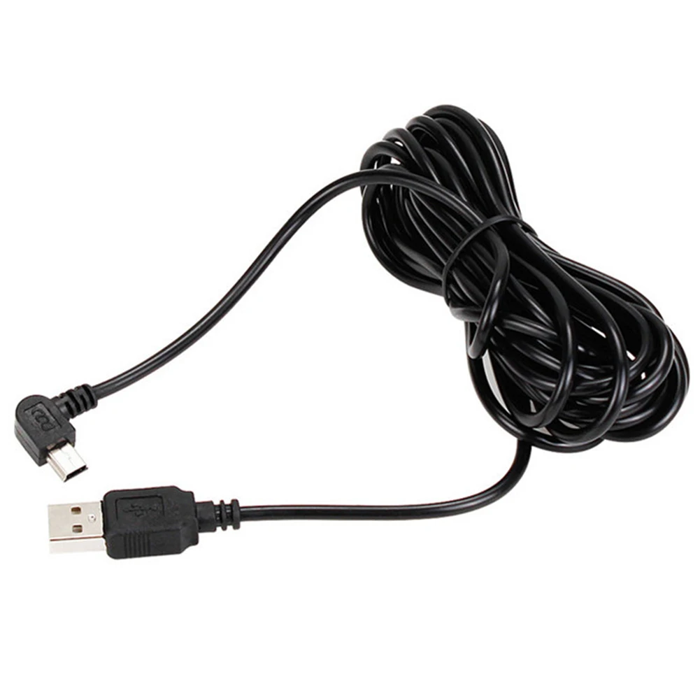 Charging Cable Data L Shaped 3.5m Durable GPS Navigator Portable Power Plug Right Angle USB Mini 5Pin Driving Recorder |