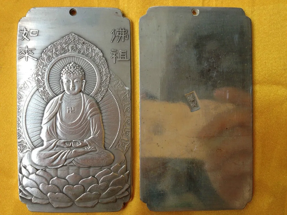 Китайский тибетский серебристый Bullion развеивает злых статуй Будды подвеска