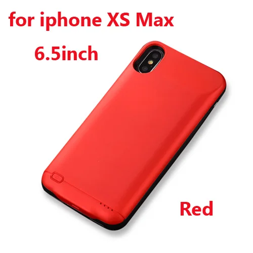 XS Max Red Чехол для зарядного устройства для iPhone X XS Max XR 6 6 s 7 8 3000/4000/5000mAh power Bank зарядный чехол для iPhone X XS 8 7 6 6 s Plus - Цвет: XS Max Red