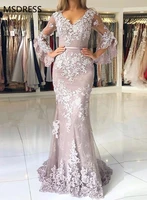 glamorous sweetheart spaghetti straps mermaid evening dresses elegant lace appliques prom party dresses formal dresses