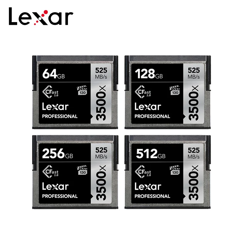 Карта памяти Lexar Cfast 2 0 128 ГБ 256 дюйма 525 карта 512 профессиональная 64 ГБ|Карты памяти|