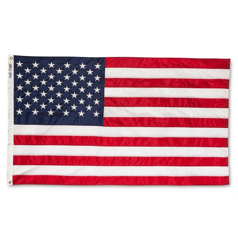 USA Flag Red Line With Brass Grommets Polyester American for Independence Day Double Sided Printed | Дом и сад