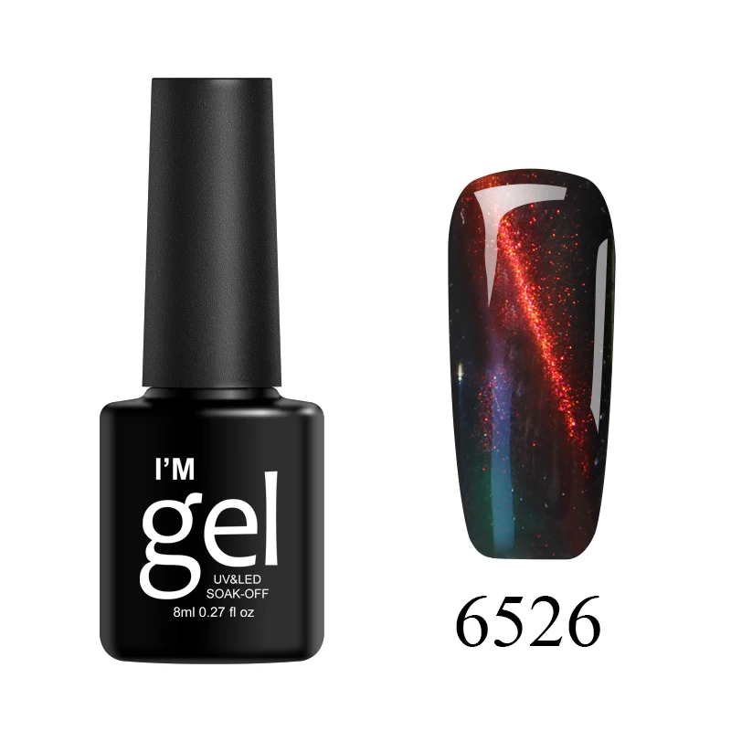 6526 Verntion UV 3D Магнитный Гель-лак для ногтей "кошачий глаз", 8 мл, яркие лаки для ногтей Rosali, голографические лаки для ногтей, 34 цвета - Цвет: 6526