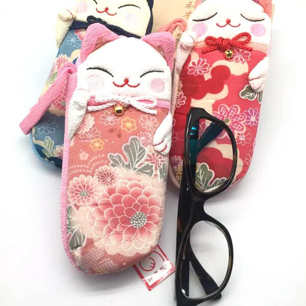 Япония Lucky Cat телефон сумка очки коробка 17x7,5x3 см Упаковка из 10 тканевых упаковочных мешков
