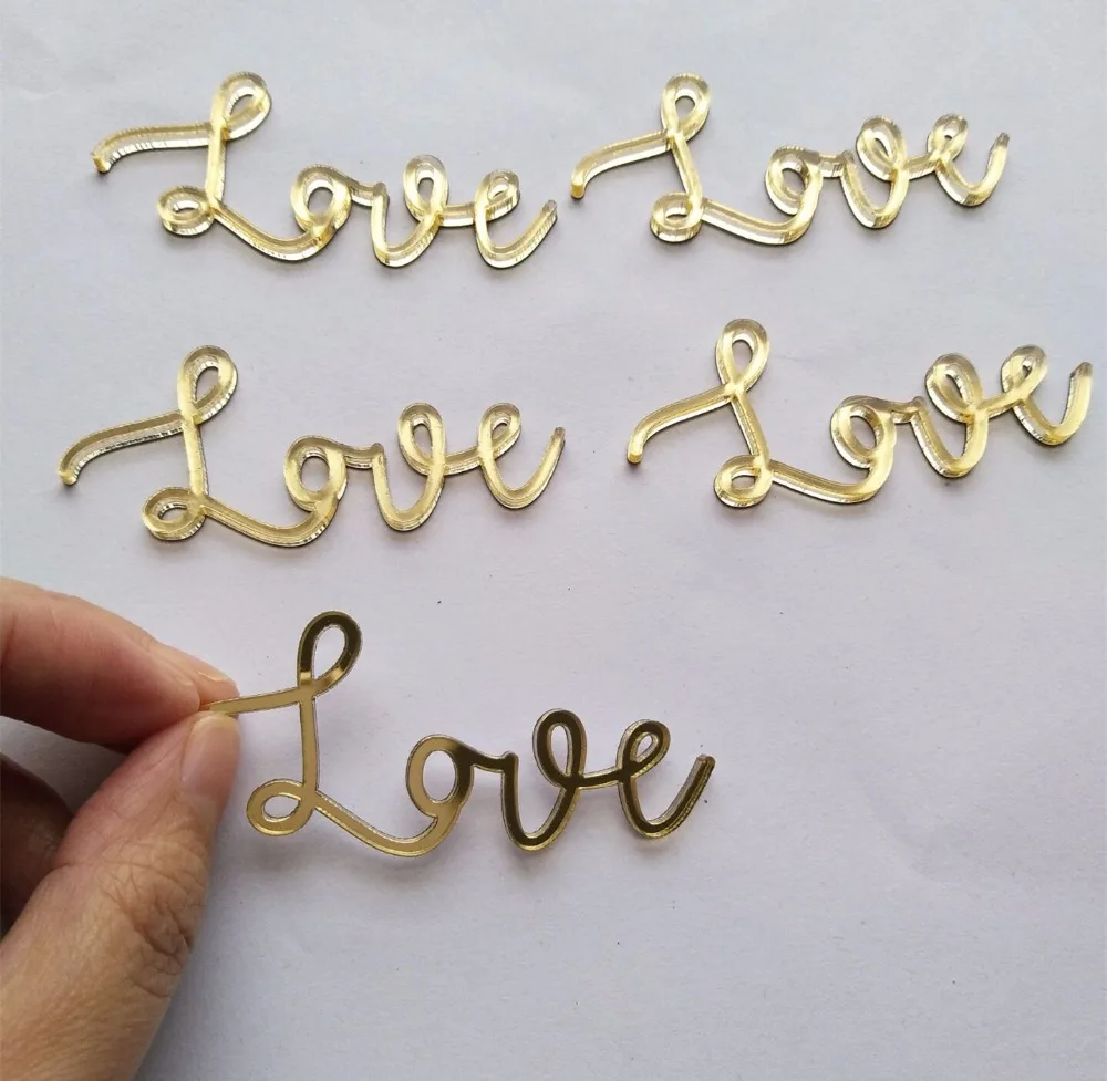 Зеркальная Наклейка MEYA LOVE с надписью на английском милые зеркальные наклейки