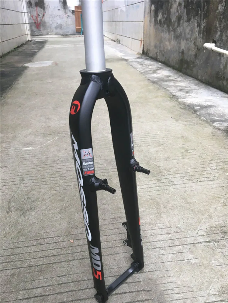 MD5 black red MOSSO сплав 7005 2" MTB жесткая вилка 28,6 мм 1 1/8" дисковый тормоз V тормоз прямой 100 мм MD2 PRO вилки - Цвет: MD5 black red