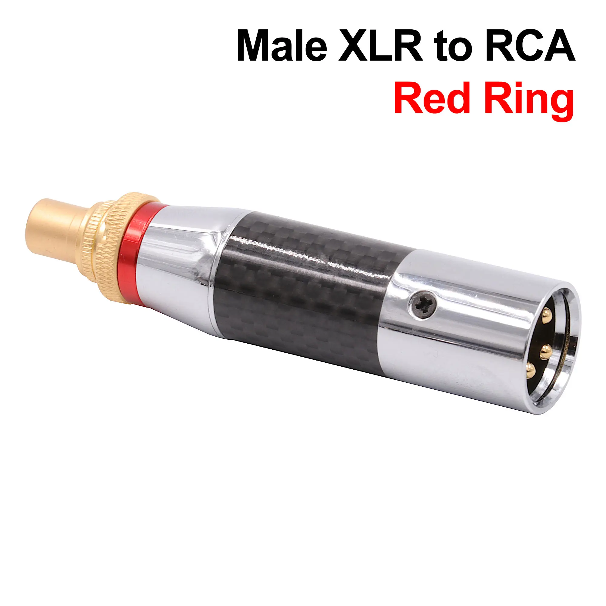 Male to RCA Red 3Pin Женский Мужской баланс XLR на Женский RCA конвертер разъем Hifi аудио штекер Адаптер углеродное волокно позолоченный латунный проводник - Цвет: Male to RCA Red