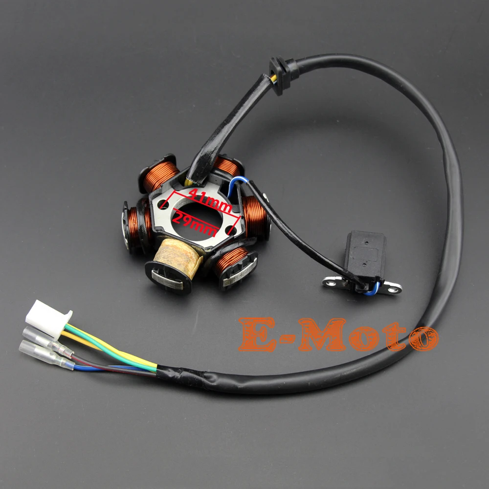 GY6 50 110 125 150cc статор зажигания 6 катушек скутер мопед квадроцикл Go Kart Lance Znen Jonway TAOTAO