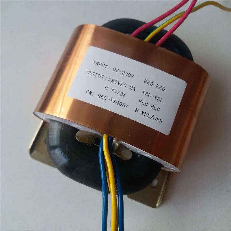 6,3 V 3A 250V 230 a R сердечник трансформатора R65 70VA заказной трансформатор V вход медный щит выход для предварительного декодера усилителя мощности