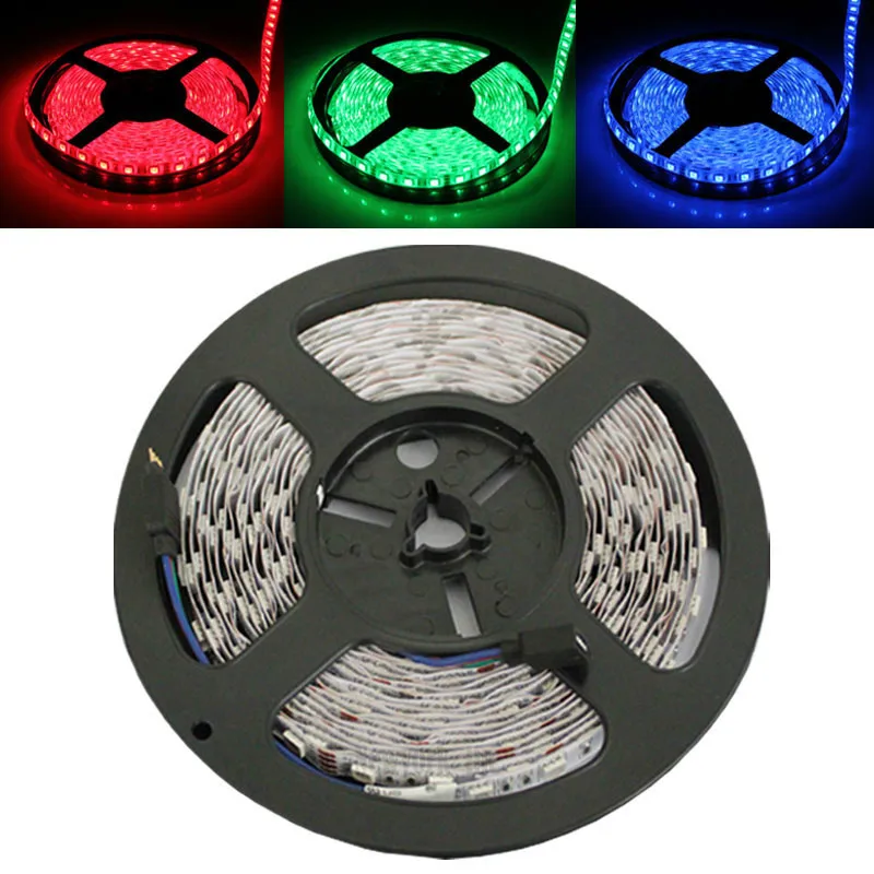 5050 светодиодный NON-Водонепроницаемый RGB ленты 60 s/M 300 светильник белого и синего