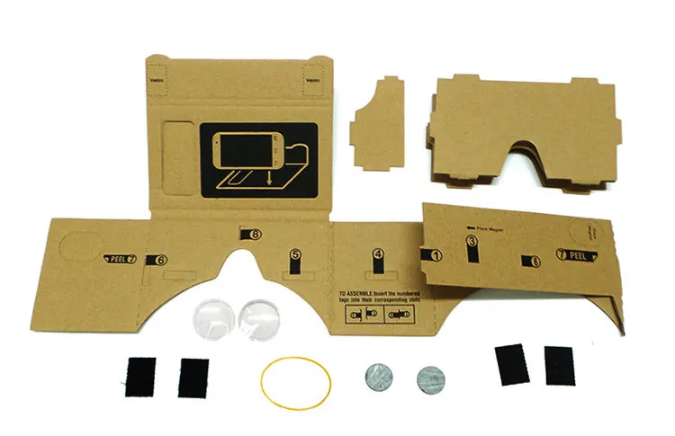 Горячая Распродажа VR картонные очки 3D очки для Xiaomi Android DIY VR очки коробка для iPhone 5 6 7 смартфонов 3D VR очки