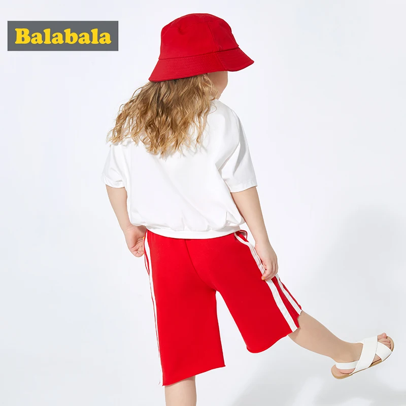 Balabala/детская одежда Модная для малышей Костюмы девочек Повседневная летняя